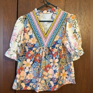 Floral Multicolor Women's Top